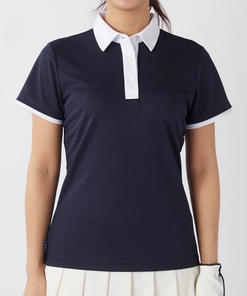 FILA GOLF(フィラゴルフ )の「【FILA GOLF/フィラゴルフ】レディースロゴ半袖シャツ ゴルフ(シャツ/ブラウス・レディース・ホワイト/ブラック/ネイビー・MEDIUM/LARGE/X-LARGE)」の3枚目の写真