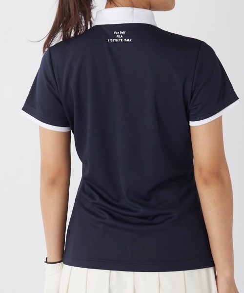 FILA GOLF(フィラゴルフ )の「【FILA GOLF/フィラゴルフ】レディースロゴ半袖シャツ ゴルフ(シャツ/ブラウス・レディース・ホワイト/ブラック/ネイビー・MEDIUM/LARGE/X-LARGE)」の12枚目の写真