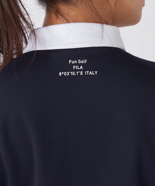 FILA GOLF(フィラゴルフ )の「【FILA GOLF/フィラゴルフ】レディースロゴ半袖シャツ ゴルフ(シャツ/ブラウス・レディース・ホワイト/ブラック/ネイビー・MEDIUM/LARGE/X-LARGE)」の14枚目の写真