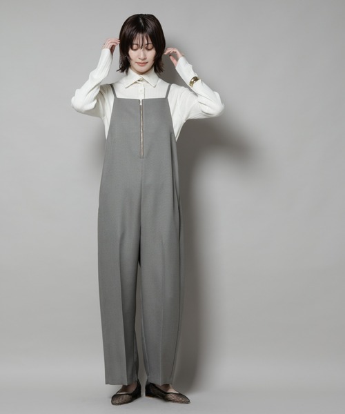 NANO universe（ナノユニバース）の「ツイーディーサロペット（サロペット/オーバーオール・レディース・グレー/チャコール・S/M）」の3枚目の写真