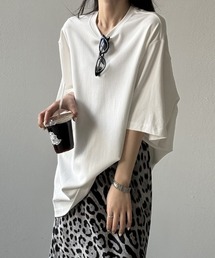 COCOMOMO（ココモモ）の「【接触冷感 速乾】 オーバーサイズTシャツ 綿100％ Tシャツ 半袖 トップス コットンTシャツ 夏服（Tシャツ/カットソー）」