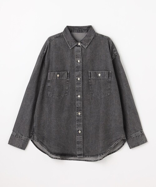 ANY(エニィ)の「オーバーデニムシャツ(シャツ/ブラウス・レディース・ダルブルー系/グレー系・X-LARGE)」の18枚目の写真