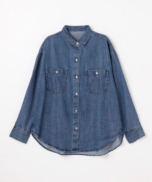 ANY(エニィ)の「オーバーデニムシャツ(シャツ/ブラウス・レディース・ダルブルー系/グレー系・X-LARGE)」の19枚目の写真