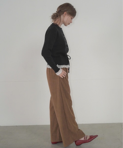 Mirette（ミレット）の「タックワイドコーデュロイパンツ / Tuck Wide Corduroy Pants（その他パンツ・レディース・ライトブラウン/バーガンディー/ダークブラウン・SMALL/MEDIUM/LARGE）」の17枚目の写真