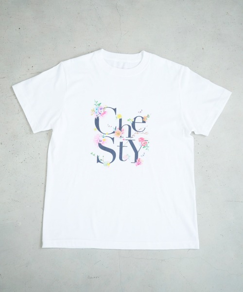 Chesty（チェスティー）の「【ZOZO限定】フラワーロゴTシャツ（Tシャツ/カットソー・レディース・ホワイト・FREE）」の5枚目の写真