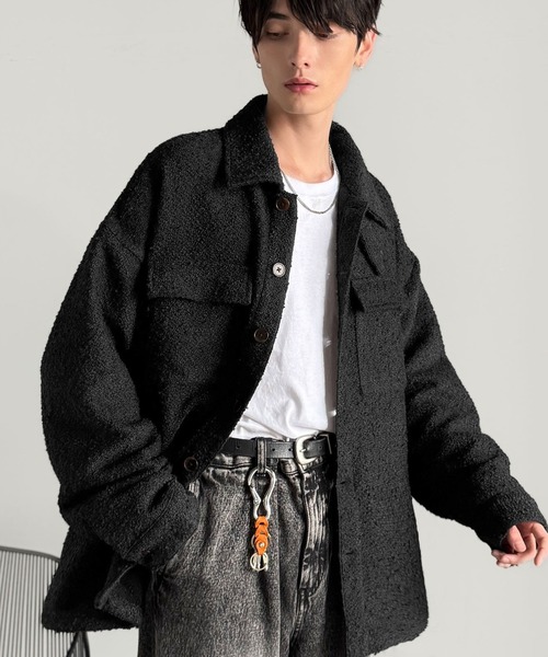 セール】「2WAYコーデ可能。」ブークレ―素材CPOジャケット／Boucle CPO