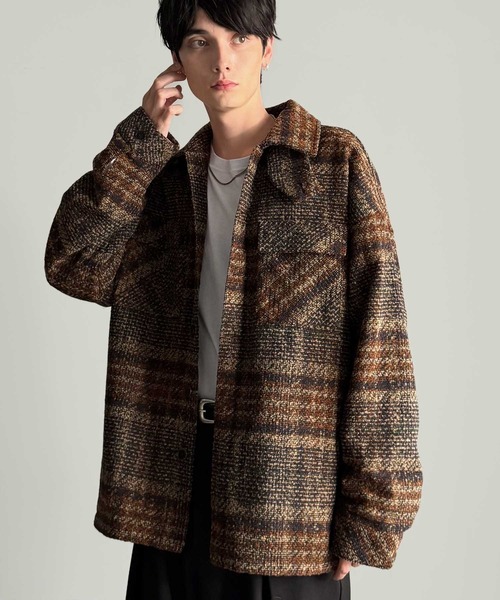 Classical Origin（クラシカルオリジン）の「「2WAYコーデ可能。」ブークレ―素材CPOジャケット／Boucle CPO Jacket（ブルゾン・メンズ・ブラック/ブラウン・SMALL/MEDIUM/LARGE）」の14枚目の写真