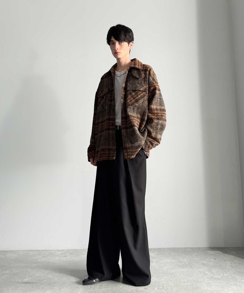 Classical Origin（クラシカルオリジン）の「「2WAYコーデ可能。」ブークレ―素材CPOジャケット／Boucle CPO Jacket（ブルゾン・メンズ・ブラック/ブラウン・SMALL/MEDIUM/LARGE）」の7枚目の写真