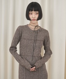 AIC. | ビスチェデザインミックスニットロングワンピース(ワンピース)