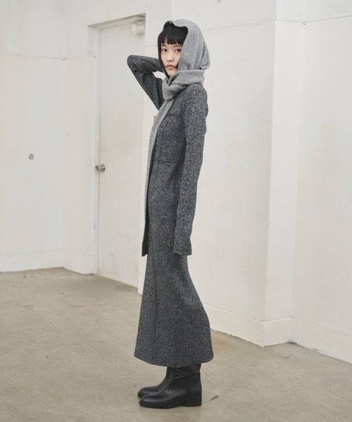 ビスチェデザインミックスニットロングワンピース（ワンピース）｜AIC