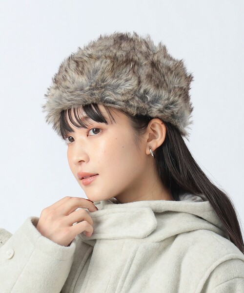 BEAMS HEART（ビームスハート）の「6パネル ロシアン帽（ハット・レディース・ブラウン/グレー・ONE SIZE）」の2枚目の写真
