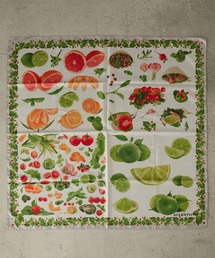 AULENTTI | 【forksy.】【AULENTTI SCARF/オウレンティ スカーフ】ヴィンテージライクフルーツ大判マルチスカーフ(バンダナ/スカーフ)