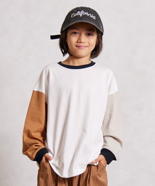 PAIRMANON STREET(ペアマノンストリート)の「【綿100%】無地 アソート 長袖 Tシャツ【PAIRMANON STREET】(Tシャツ/カットソー・キッズ・レッド/レッド系その他/ブラック/ブラック系その他/ベージュ/イエロー/ミント/ネイビー/ホワイト/ホワイト系その他・110/120/130/140/150/160/100/90)」の3枚目の写真