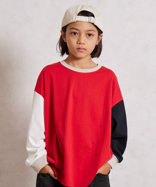 PAIRMANON STREET(ペアマノンストリート)の「【綿100%】無地 アソート 長袖 Tシャツ【PAIRMANON STREET】(Tシャツ/カットソー・キッズ・レッド/レッド系その他/ブラック/ブラック系その他/ベージュ/イエロー/ミント/ネイビー/ホワイト/ホワイト系その他・110/120/130/140/150/160/100/90)」の10枚目の写真