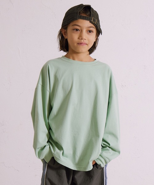 PAIRMANON STREET(ペアマノンストリート)の「【綿100%】無地 アソート 長袖 Tシャツ【PAIRMANON STREET】(Tシャツ/カットソー・キッズ・レッド/レッド系その他/ブラック/ブラック系その他/ベージュ/イエロー/ミント/ネイビー/ホワイト/ホワイト系その他・110/120/130/140/150/160/100/90)」の6枚目の写真