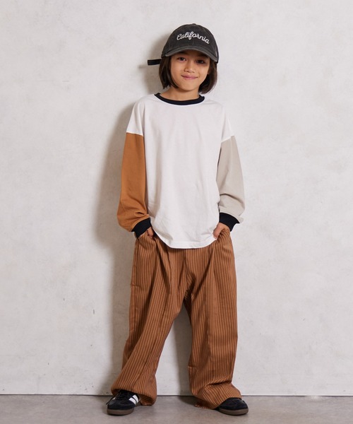 PAIRMANON STREET(ペアマノンストリート)の「【綿100%】無地 アソート 長袖 Tシャツ【PAIRMANON STREET】(Tシャツ/カットソー・キッズ・レッド/レッド系その他/ブラック/ブラック系その他/ベージュ/イエロー/ミント/ネイビー/ホワイト/ホワイト系その他・110/120/130/140/150/160/100/90)」の16枚目の写真