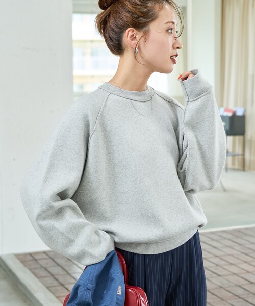 BRIEFING ネイビー ラグランスリーブ セーター CORDURAリラックスラグランスリーブニット＜ネイビー＞(S