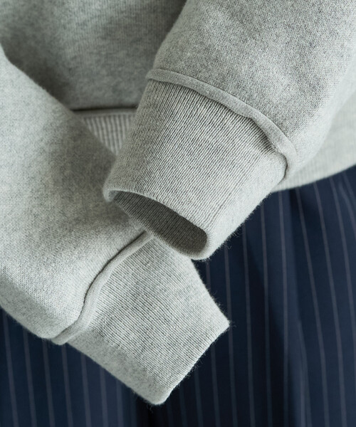 FREAK'S STORE（フリークスストア）の「限定展開　スウェット ライク ラグラン ショート ニット プルオーバー（ニット/セーター・レディース・ネイビー/グリーン/ピンク/ダークブラウン/ライトグレー/レッド/ブラック/ナチュラル・ﾌﾘ-）」の10枚目の写真