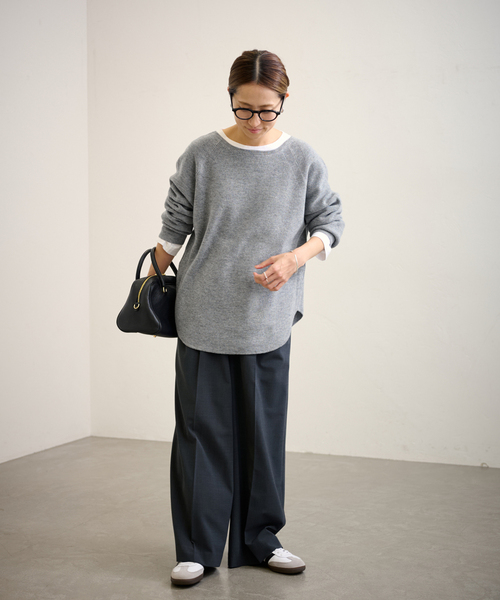 ≪WEB限定追加≫ウールワッフルヘンリーネック（ニット/セーター