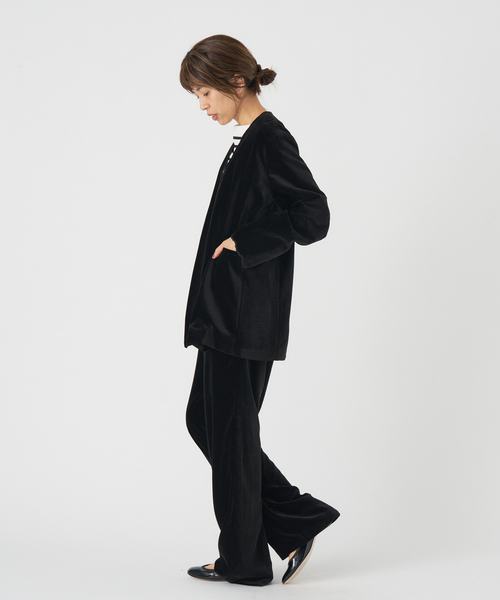 IENA（イエナ）の「スカラップドベルベットジャケット（ノーカラージャケット・レディース・ブラック・FREE）」の12枚目の写真