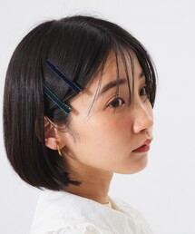 BEAMS BOY | ベロア ヘア クリップ 2セット(バレッタ/ヘアクリップ)