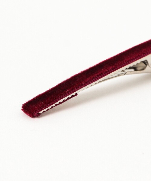 BEAMS BOY（ビームスボーイ）の「【1/15再値下げ】ベロア ヘア クリップ 2セット（バレッタ/ヘアクリップ・レディース・オリーブ/ピンク/ブルー/ベージュ・ONE SIZE）」の13枚目の写真