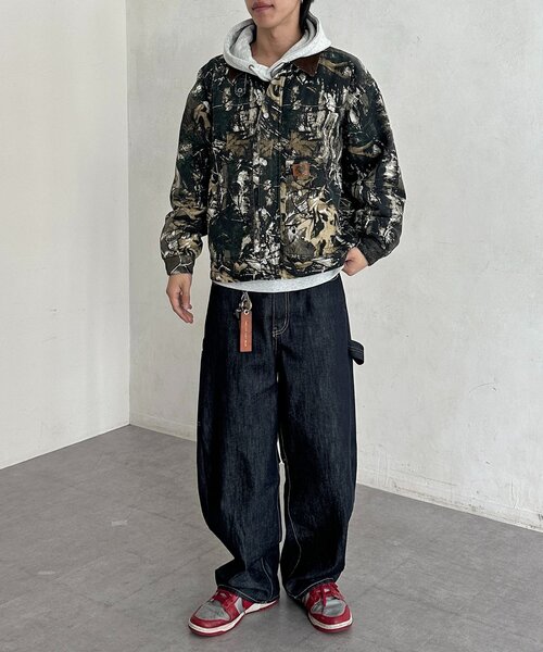 【美品】cpcm 襟コーデュロイワークジャケット　カーキM アウトレット限定商品】CPCM 襟コーデュロイワークジャケット｜チャオ