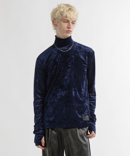 HARE(ハレ)の「レイヤードスリーブハイネックカット(HARE)(Tシャツ/カットソー・メンズ・ホワイト/ネイビー/ブラック/ブルー系その他/ブルー系その他2/レッド・FREE)」の5枚目の写真