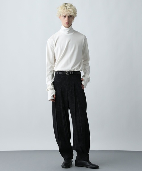 HARE（ハレ）の「レイヤードスリーブハイネックカット(HARE)（Tシャツ/カットソー・メンズ・ホワイト/ネイビー/ブラック/ブルー系その他・FREE）」の7枚目の写真