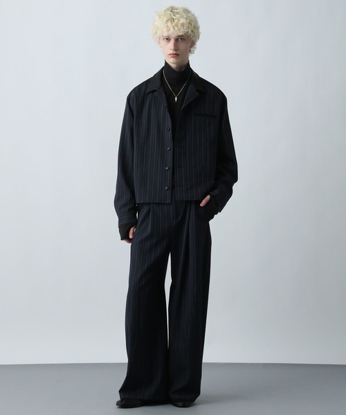 HARE（ハレ）の「レイヤードスリーブハイネックカット(HARE)（Tシャツ/カットソー・メンズ・ホワイト/ネイビー/ブラック/ブルー系その他・FREE）」の10枚目の写真