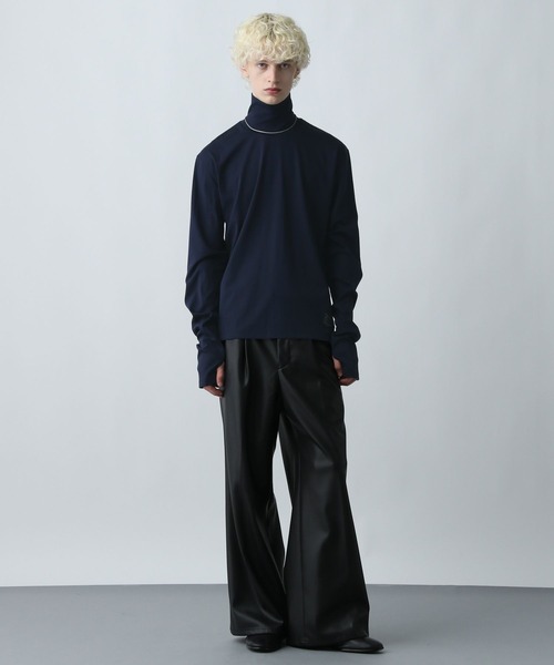 HARE（ハレ）の「レイヤードスリーブハイネックカット(HARE)（Tシャツ/カットソー・メンズ・ホワイト/ネイビー/ブラック/ブルー系その他・FREE）」の11枚目の写真