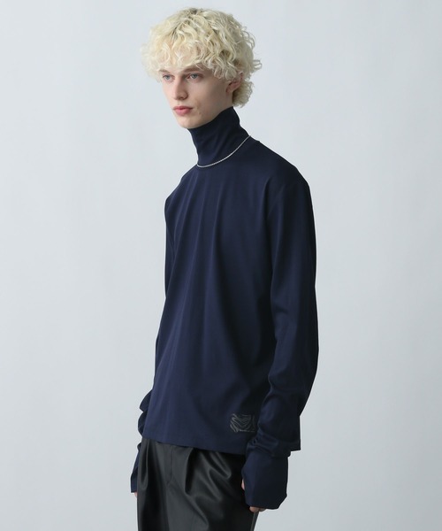 HARE（ハレ）の「レイヤードスリーブハイネックカット(HARE)（Tシャツ/カットソー・メンズ・ホワイト/ネイビー/ブラック/ブルー系その他・FREE）」の15枚目の写真