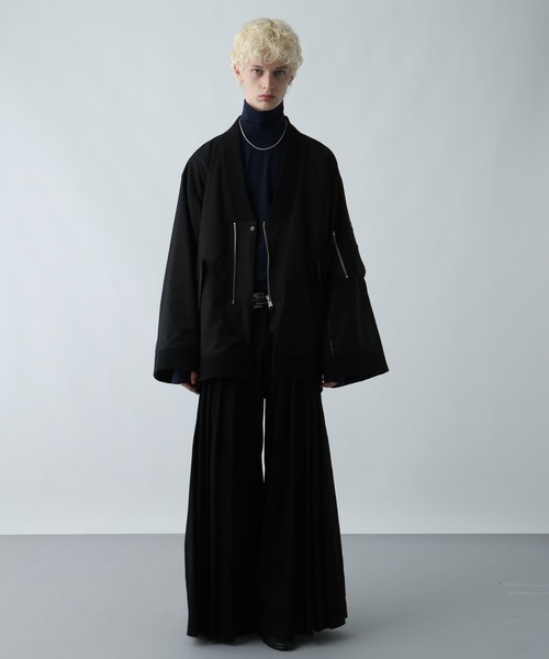 HARE（ハレ）の「レイヤードスリーブハイネックカット(HARE)（Tシャツ/カットソー・メンズ・ホワイト/ネイビー/ブラック/ブルー系その他・FREE）」の12枚目の写真