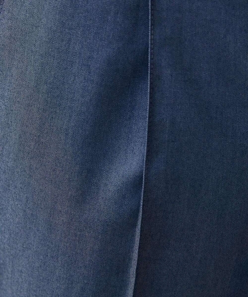 MICHEL KLEIN HOMME   （ミッシェルクランオム）の「【セットアップ】デニム調ワンタックイージーパンツ（スラックス・メンズ・ブルー/ブラック・MEDIUM/LARGE/X-LARGE）」の12枚目の写真