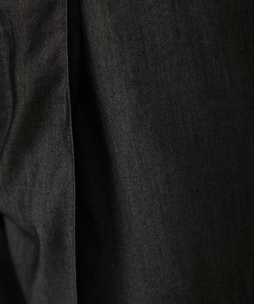 MICHEL KLEIN HOMME   （ミッシェルクランオム）の「【セットアップ】デニム調ワンタックイージーパンツ（スラックス・メンズ・ブルー/ブラック・MEDIUM/LARGE/X-LARGE）」の10枚目の写真
