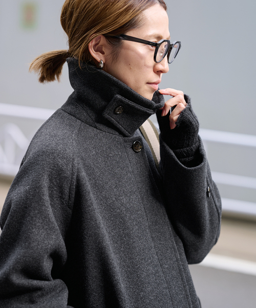 セール】≪WEB先行 / 追加≫ラムウールMIXシャルムバルカラーコート