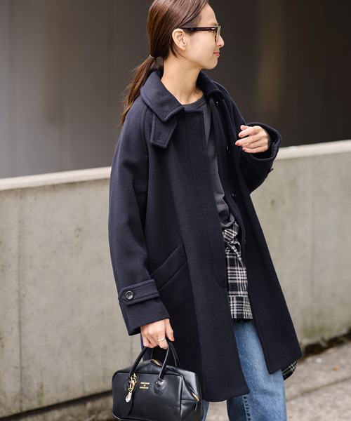 セール】≪WEB先行 / 追加≫ラムウールMIXシャルムバルカラーコート