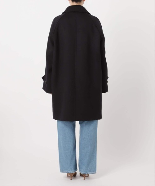 【新品】FRAMeWORK ロングPコート36 黒　タグ、ボタン付 TAAKK - 【25AW】ダブル ブレステッド ロングコート / DOUBLE