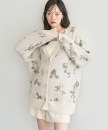 earth music&ecology | フラワージャガードラメシャギーカーディガン(カーディガン/ボレロ)