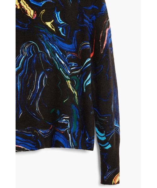 Desigual（デシグアル）の「クリスチャン・ラクロワ マーブルプリント クルーネックセーター（ニット/セーター・レディース・ブラック・S/M/L/XL/XS）」の3枚目の写真