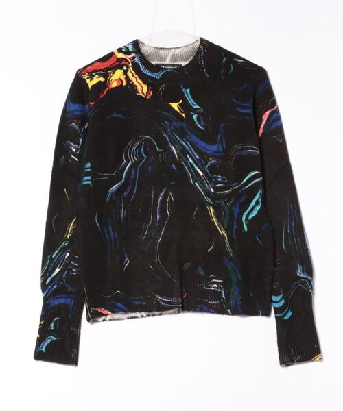 Desigual（デシグアル）の「クリスチャン・ラクロワ マーブルプリント クルーネックセーター（ニット/セーター・レディース・ブラック・S/M/L/XL/XS）」の6枚目の写真