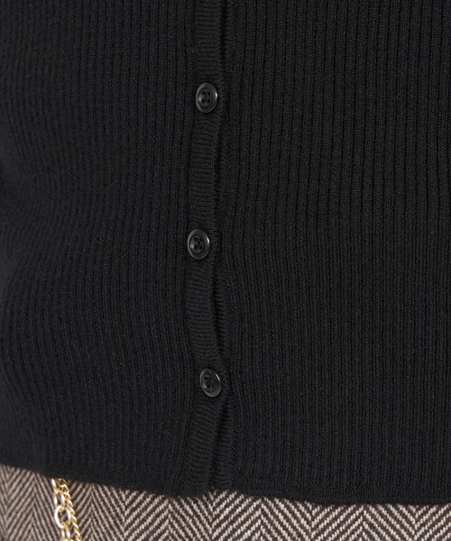 ROYAL PARTY（ロイヤルパーティー）の「ウォッシャブルVネックニットカーディガン（カーディガン/ボレロ・レディース・ブラック/マルチ/オフホワイト/グレー/ボルドー・FREE）」の12枚目の写真