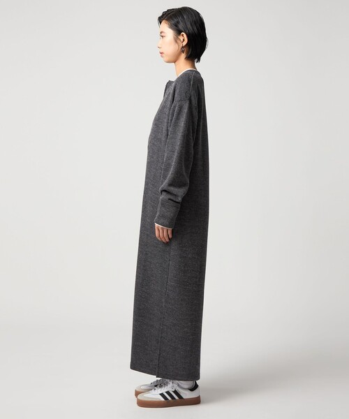 CITEN(シテン)の「<CITEN>スキッパーデザインサカリバワンピース(ワンピース・レディース・ダークグレー/モカ・S/M)」の7枚目の写真