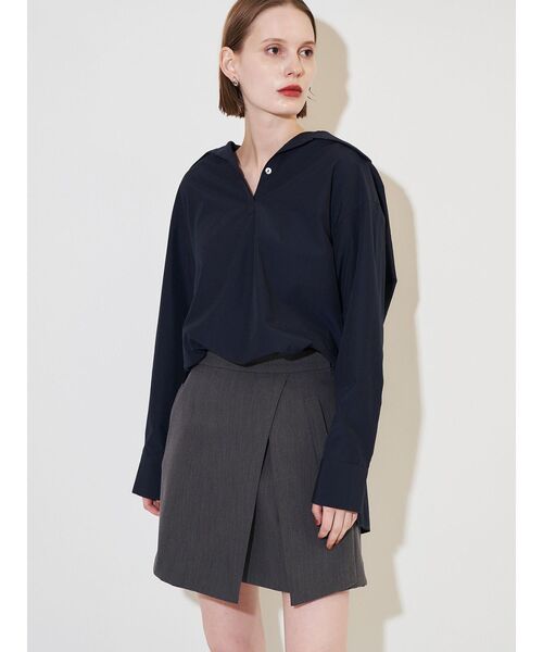 ELENDEEK（エレンディーク）の「オーバーラップショートパンツ（その他パンツ・レディース・ブラウン/グレー・02/01）」の6枚目の写真