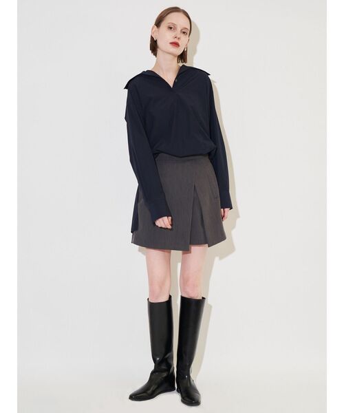 ELENDEEK（エレンディーク）の「オーバーラップショートパンツ（その他パンツ・レディース・ブラウン/グレー・02/01）」の9枚目の写真