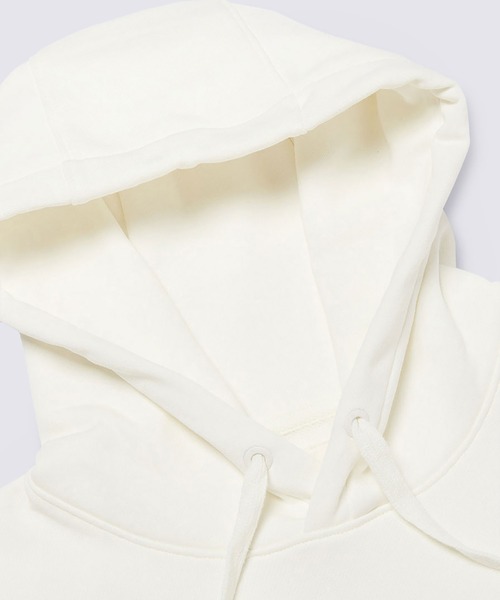 VANS（バンズ）の「ウィメンズ パンダ クロップフーディー / PANDA CROP HOODIE marshmallow VN000KFEFS81（パーカー・レディース・オフホワイト・LARGE/MEDIUM/SMALL/X-SMALL/XX-LARGE）」の4枚目の写真