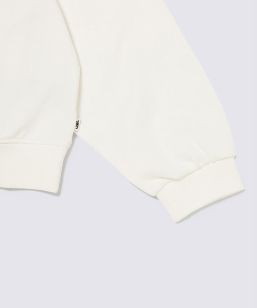 VANS（バンズ）の「ウィメンズ パンダ クロップフーディー / PANDA CROP HOODIE marshmallow VN000KFEFS81（パーカー・レディース・オフホワイト・LARGE/MEDIUM/SMALL/X-SMALL/XX-LARGE）」の5枚目の写真
