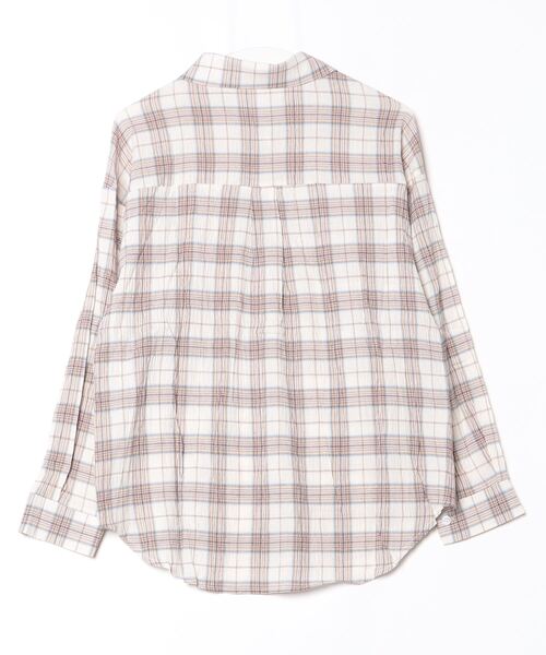 gossip!ロサンゼルス(ゴシップロサンゼルス)の「ヴィンテージチェック ルーズフィットシャツ Y2K(Tシャツ/カットソー・レディース・ベージュ/チェック/ホワイト/ブラック・FREE)」の5枚目の写真