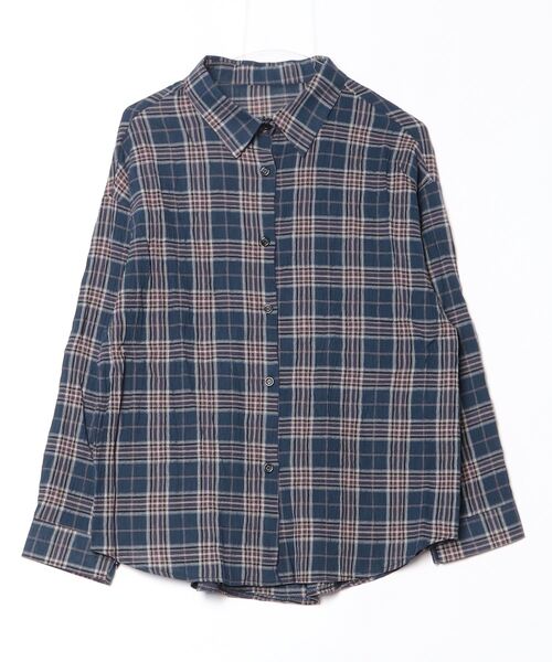gossip!ロサンゼルス(ゴシップロサンゼルス)の「ヴィンテージチェック ルーズフィットシャツ Y2K(Tシャツ/カットソー・レディース・ベージュ/チェック/ホワイト/ブラック・FREE)」の7枚目の写真