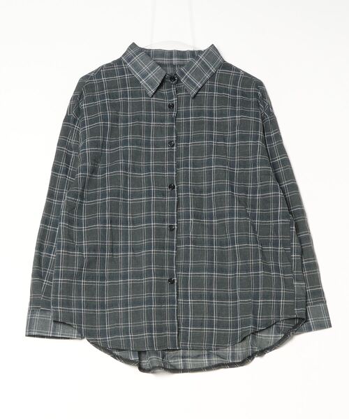 gossip!ロサンゼルス(ゴシップロサンゼルス)の「ヴィンテージチェック ルーズフィットシャツ Y2K(Tシャツ/カットソー・レディース・ベージュ/チェック/ホワイト/ブラック・FREE)」の9枚目の写真